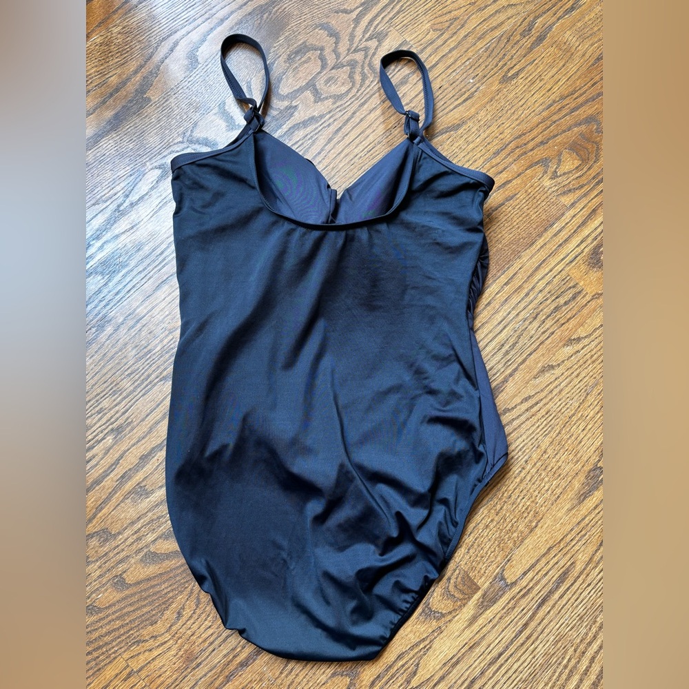 Jantzen Classics Solid Black One-Piece Swimsuit - image 2